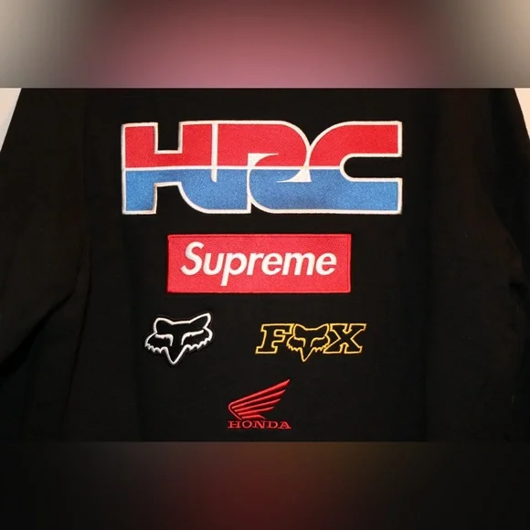 Supreme Honda Fox Racing Crewneck Black Size Medium